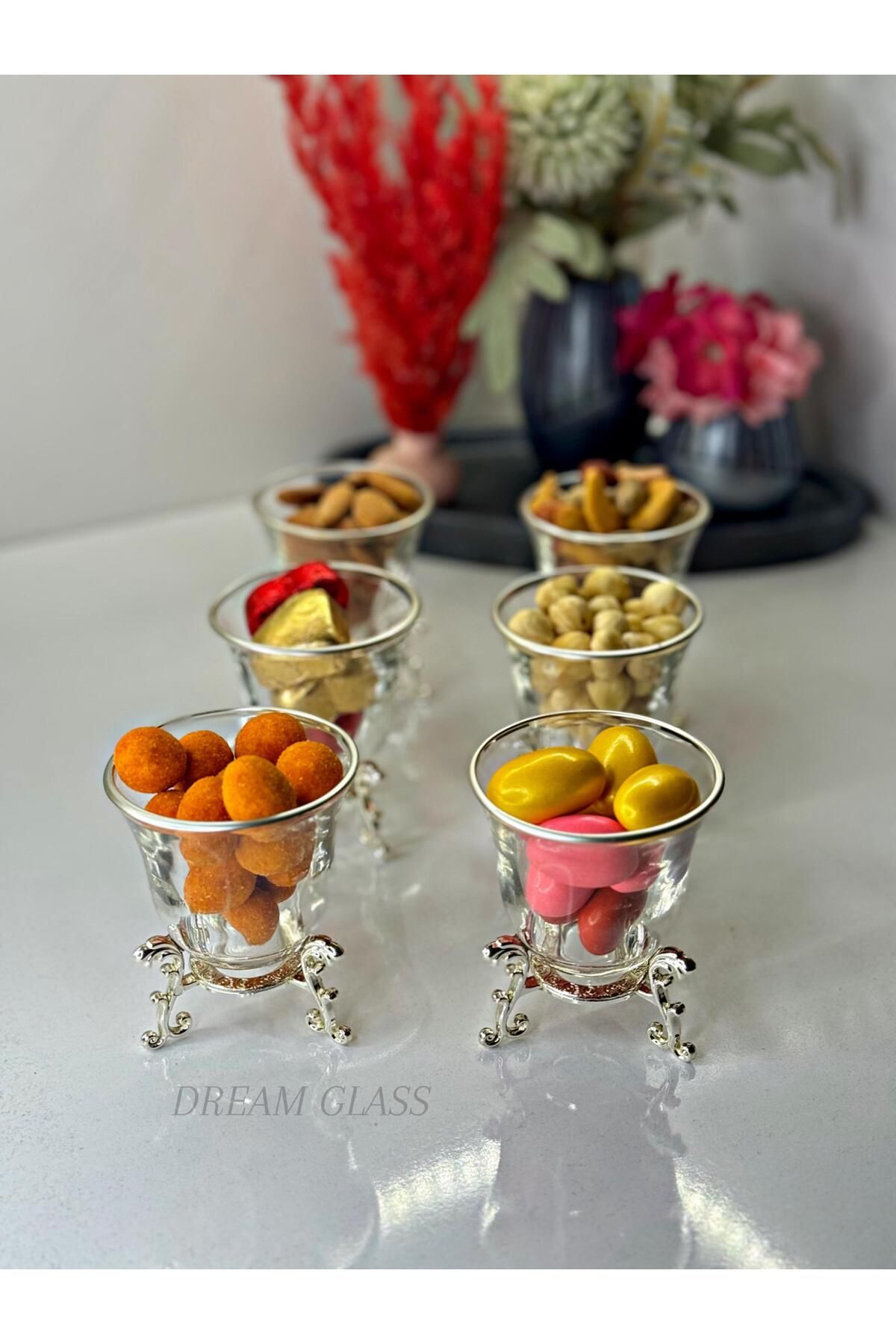 6 KİŞİLİK GÜMÜŞ ŞEKERLİK & ÇEREZLİK & LOKUMLUK