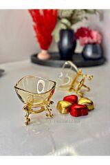 6 KİŞİLİK GOLD DALGALI LOKUMLUK & REÇELLİK & ŞEKERLİK