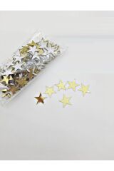 Dekoraktif Yapışkanlı Aynalı Pleksi Yıldız 3x3cm - 100 Adet Gold