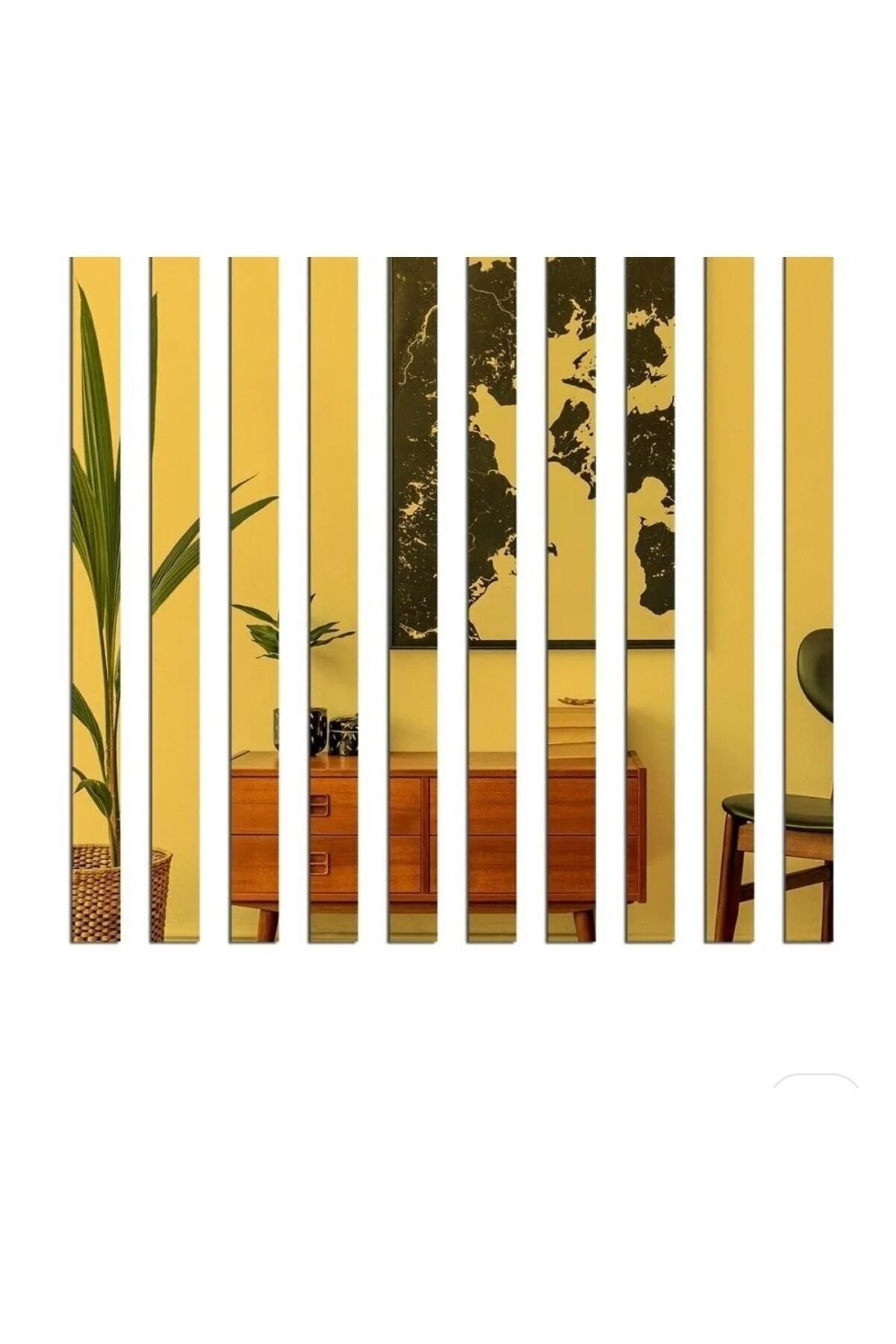 5x100cm Gold Ayna Pleksi (5 Adet ) Yapışkanlı