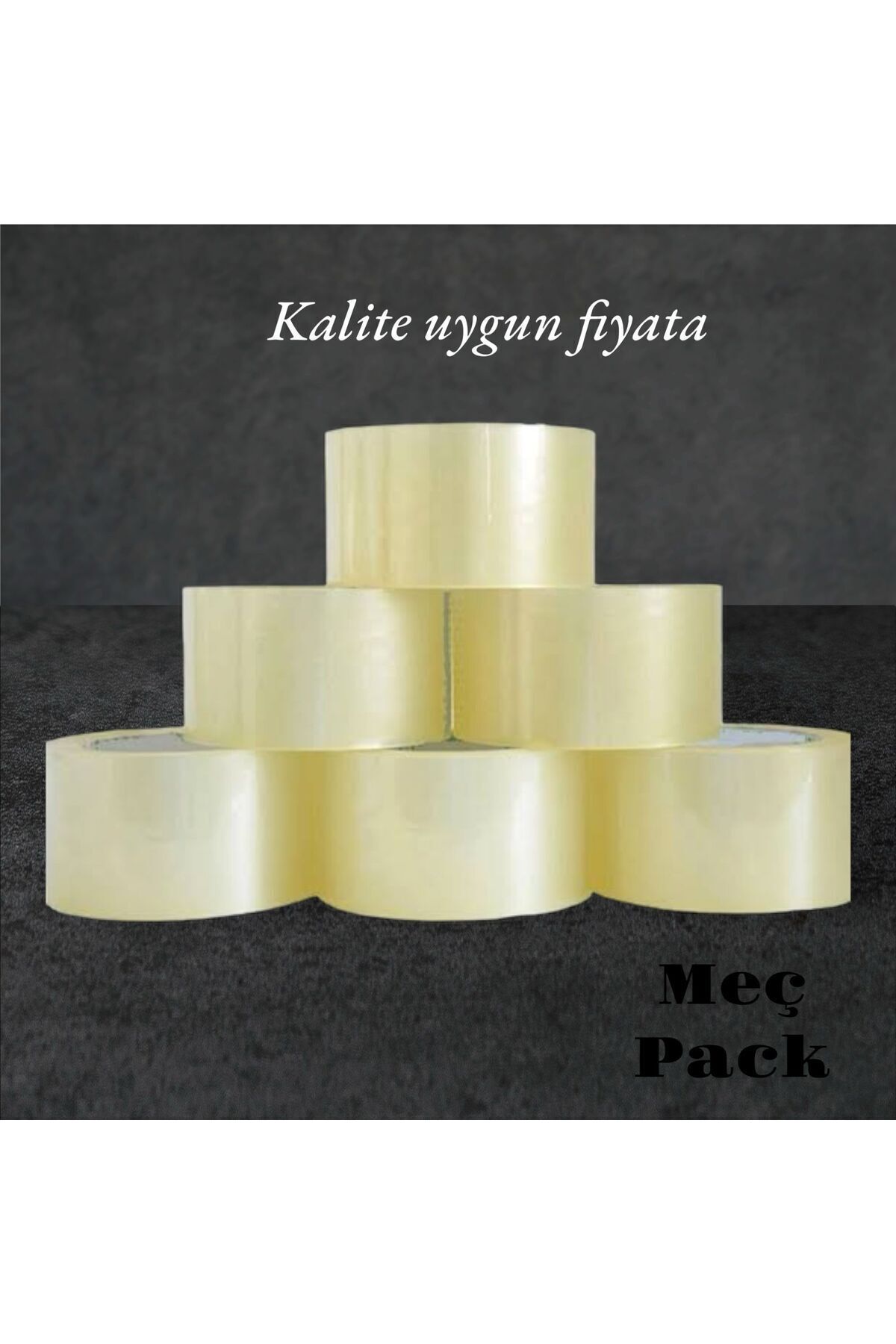 45*100METRE AKRİLİK KOLİ BANDI 6'LI PAKET Koli Bandı ŞEFFAF Şeffaf