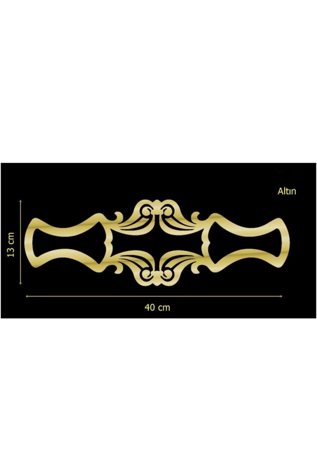 Dekoratif Gold Yapışkanlı Aynalı Pleksi Mobilya Dolap Süsü