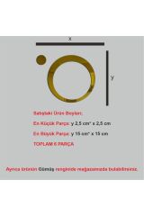 ''yönlü Yuvarlak'' Gold Pleksi Duvar Figürü Gold