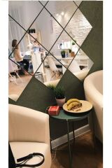 4 Adet Kare Dekoratif Pleksi Ayna (30X30)