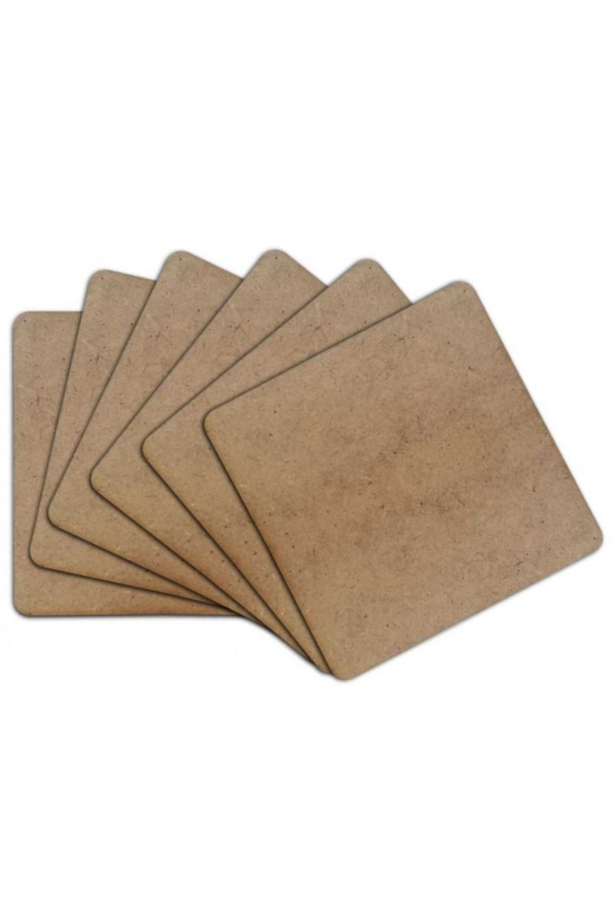 Ahşap Supla 10x10 Cm 3 Mm Ham Mdf Kare Lazer Kesim 20 Adet Ham