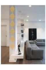 Dekoratif Pleksi Duvar Süs 18x15 Cm Ebat Gold Renk (6'lı Paket)