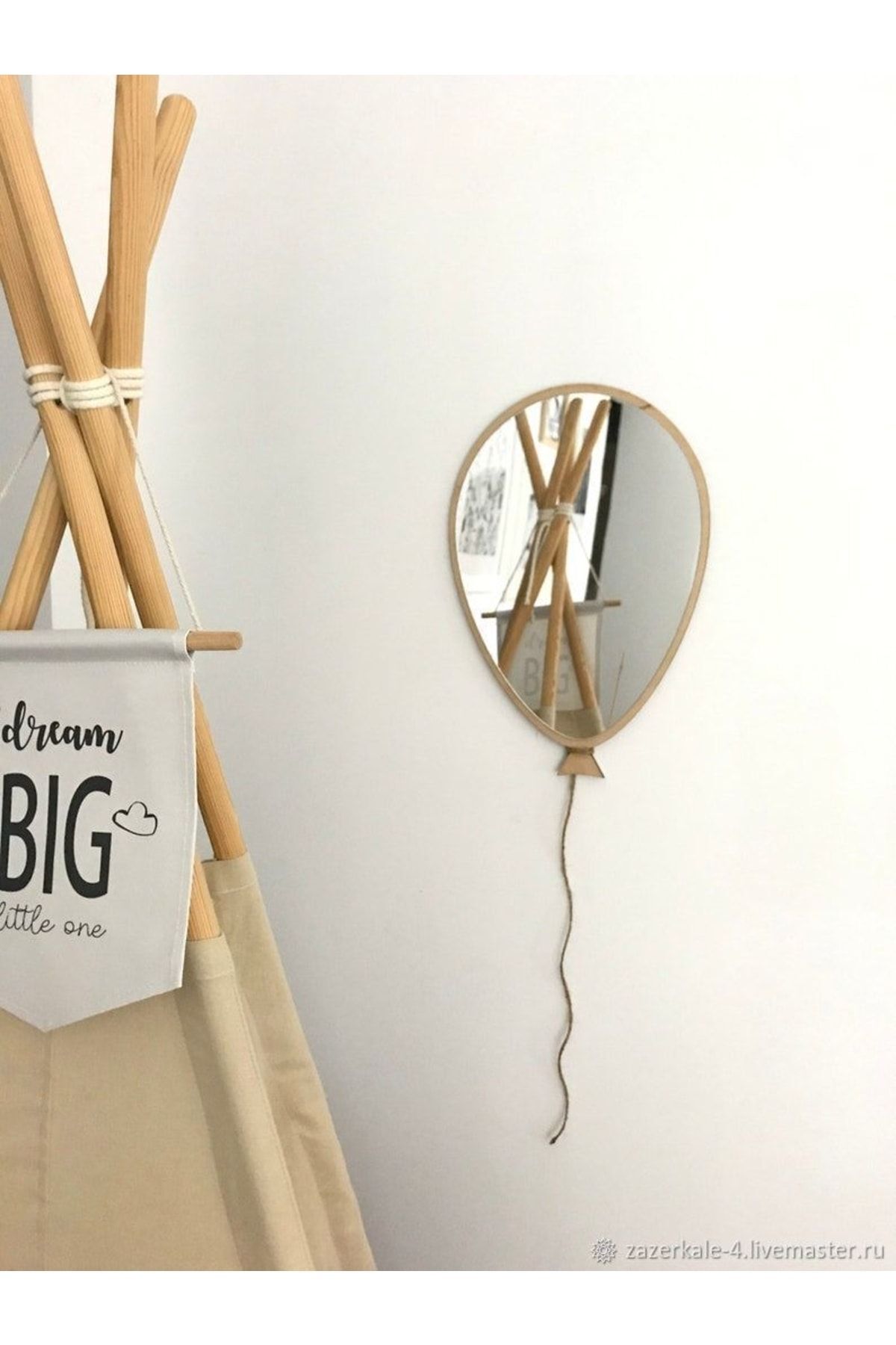Çocuk Odası Dekoratif Pleksi Ayna - Balon Temalı- 3 Mm Mdf & Pleksi- Gümüş