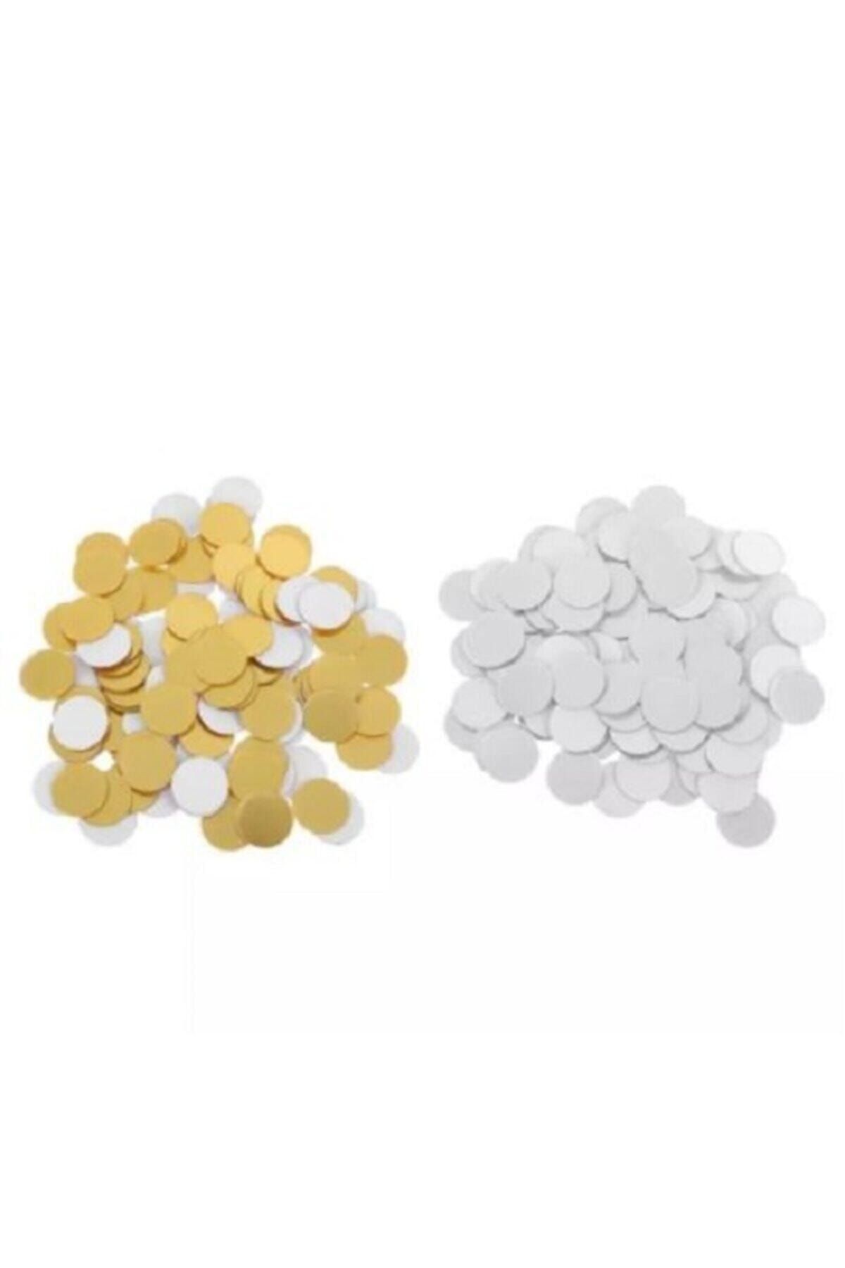 100x Gümüş Ve 100x Gold Dekor Süs Yuvarlak Ayna 200x Adet Pleksi Dekoratif 3*3cm Gümüş