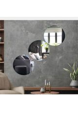 Gümüş Pleksi Ayna 20x20 Yuvarlak ( 10 Adet )