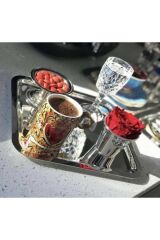 6 Adet Çelik Kare Sunum Tepsisi Aban009
