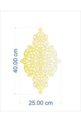 Tasarım Dekoratif Gold Yapışkanlı Aynalı Pleksi Mobilya Dolap Süsü 40x25