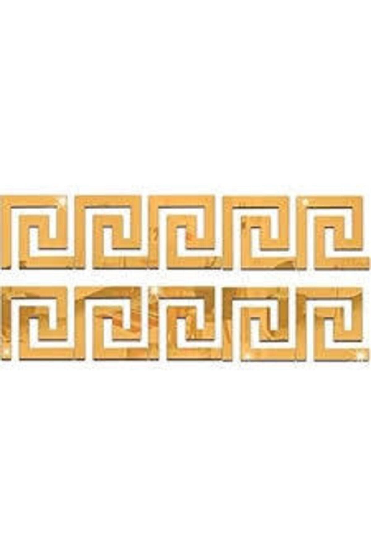 Labirent 60x Adet 7x7 Pleksi Dekoratif Gold Altın Renk Ayna Antre Dekor Süs Gold