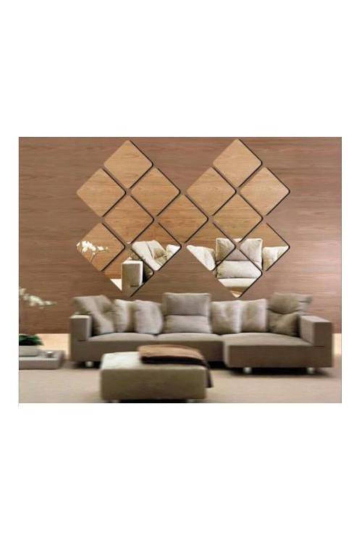 Dekor Ayna 15 Adet 20 X 20 4mm Flotal Gerçek Ayna Gümüş