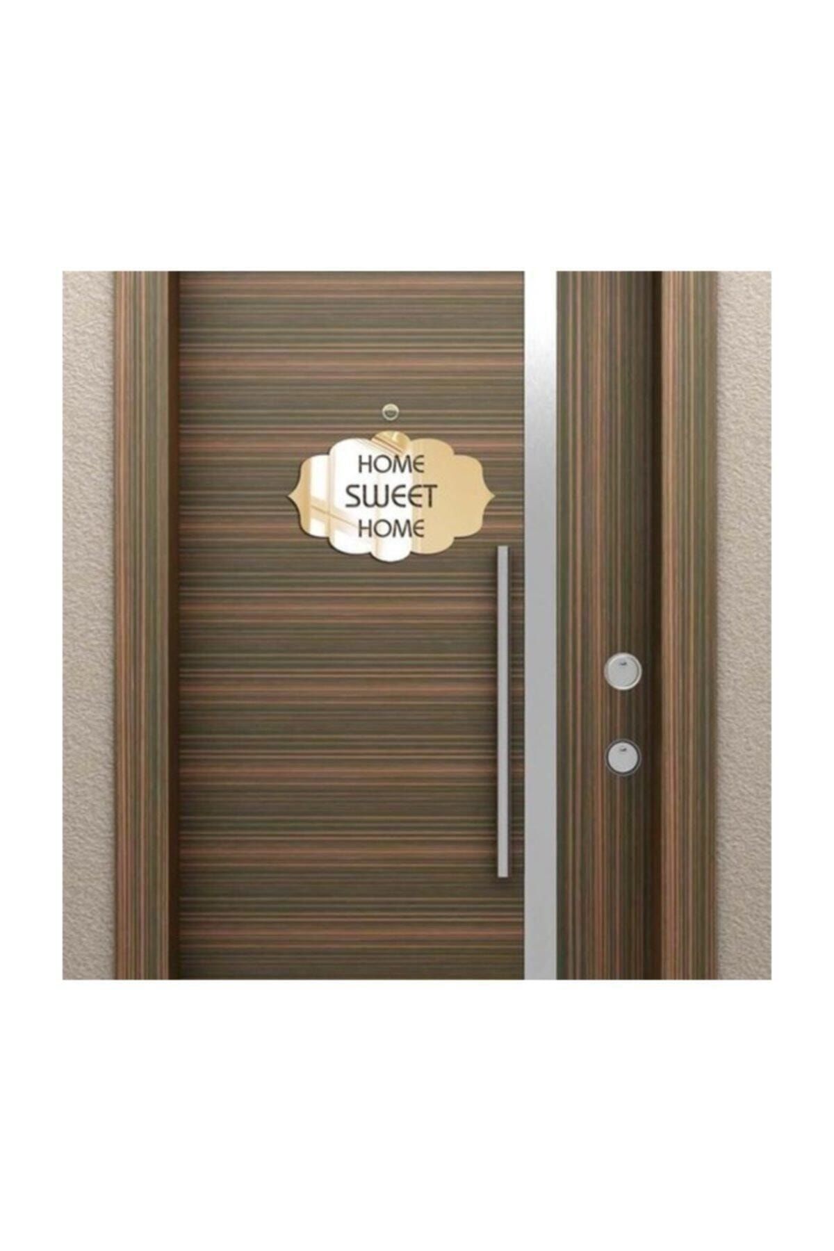 Swet Home Pleksi Kapı Süsü Altın Ayna - Aks07