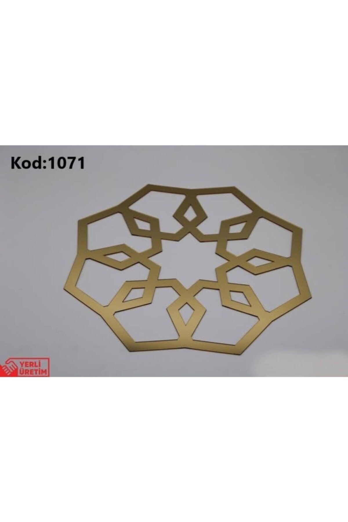 Dekoratif Gold Aynalı Pleksi Mobilya Dolap Süsü 26x26 Gold