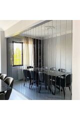 Şerit Ayna 10x122 Cm 5 Adet Gold Ve Gümüş Renk Kendinden Yapışkanlı Gümüş