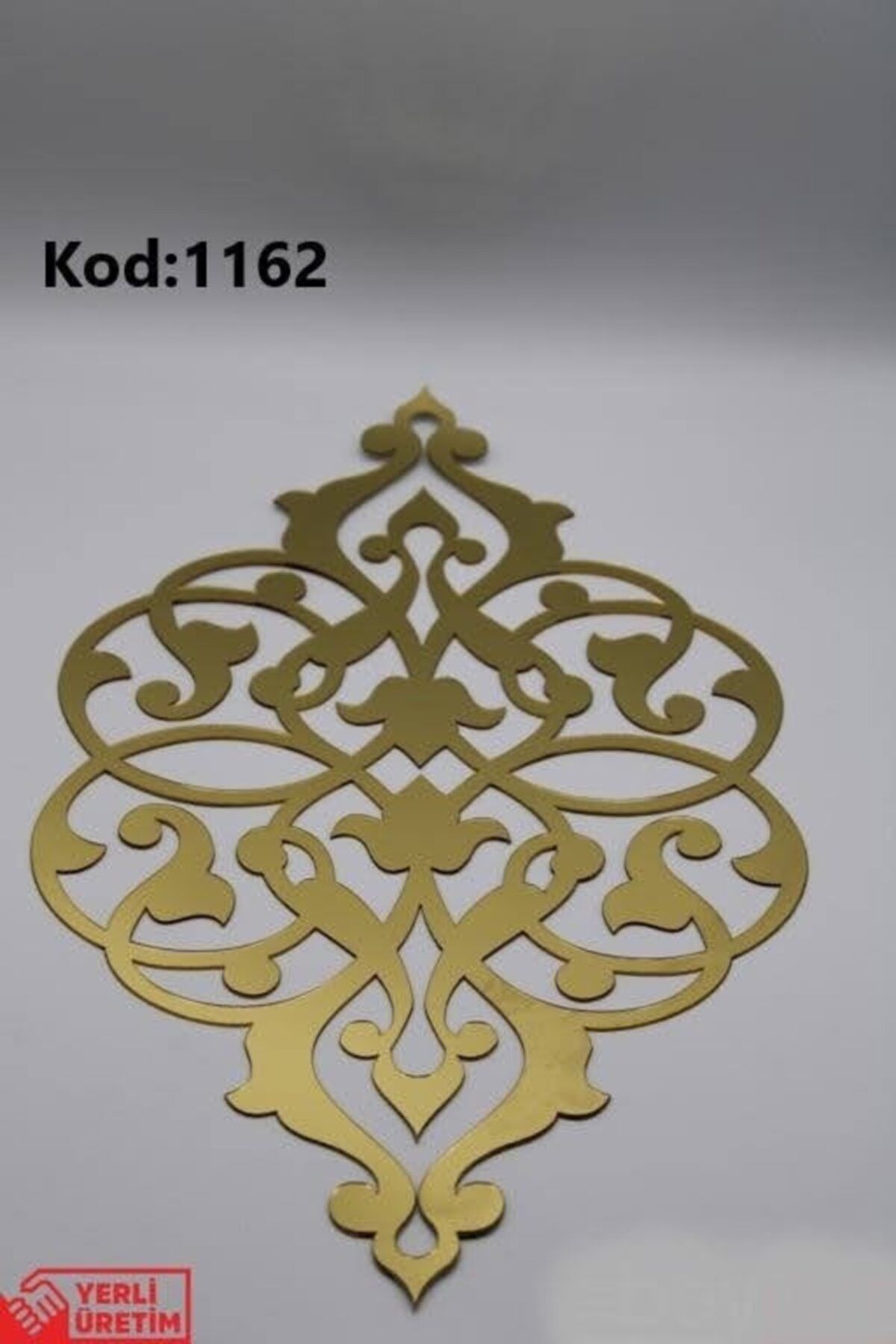 Dekoratif Gold Aynalı Pleksi Mobilya Dolap Süsü 45x22 Gold