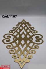 Dekoratif Gold Aynalı Pleksi Mobilya Dolap Süsü 45x22 Gold