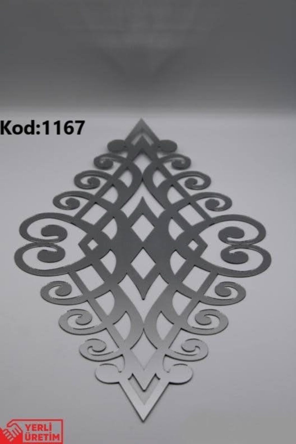 Dekoratif Gümüş Aynalı Pleksi Mobilya Dolap Süsü 45x22 Gümüş