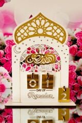 Masa Üstü Ramazan Takvimi Pleksi Kaplamalı 15x24 Cm Sarı