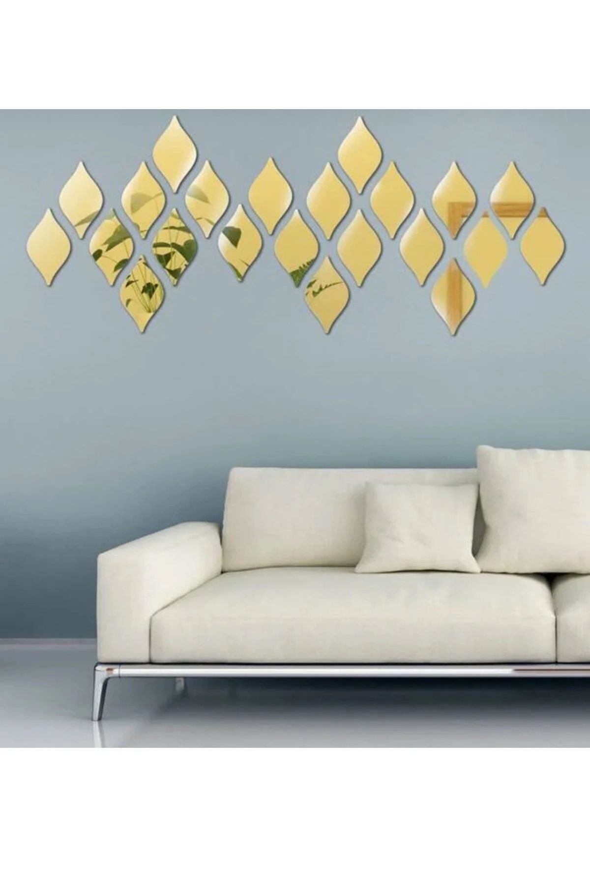 Gold Pleksi Su Damlası ( 15x26 10 Adet) Yapışkanlı Gold