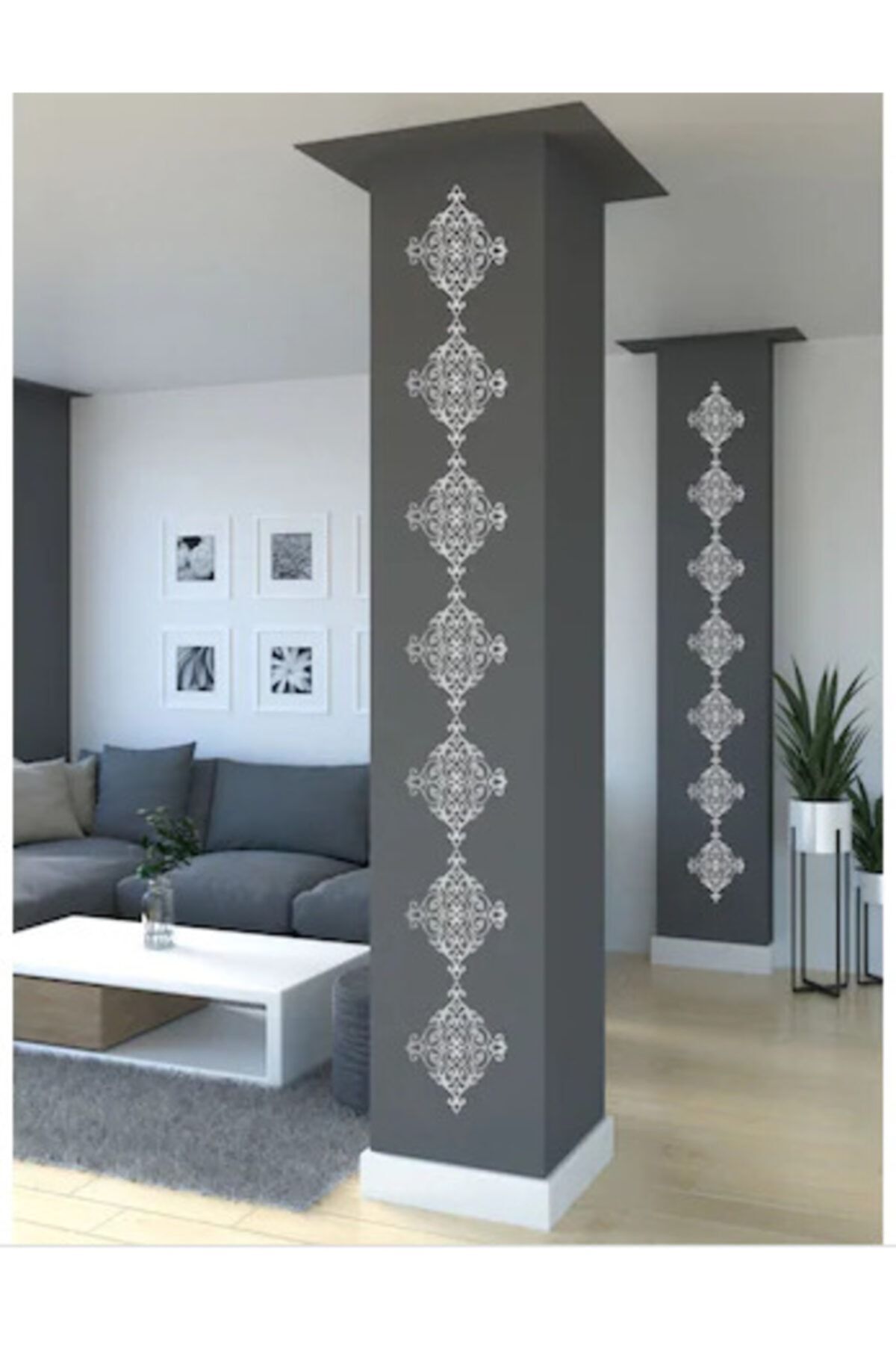 Dekoratif Pleksi Duvar Süs 18x15 Cm Ebat Gold Renk (6'lı Paket) Gümüş