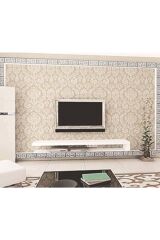 Dekoratif Labirent Bordür 20x Pleksi Süs Ayna 10x10cm Tavan Antre Duvar Yapışkan Bantlı Banyo Dekor Gümüş