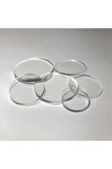 Şeffaf Pleksi Daire Dekoratif 3*3cm Yuvarlak Şeffaf Pleksi 100 Adet 3x3 Şeffaf