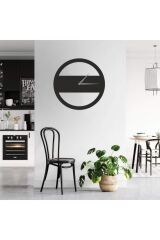 Dekoratif Siyah Lazer Kesim Duvar Saati 40x40cm
