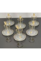 Çay Set 18 Parça 6 Kişilik Japon Gülü Çay Kaşıklı Lav