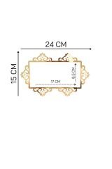Gold Pleksi Işlemeli Çiftli Priz Kenarı - Ev Dekorasyon Duvar Dekoru Aynalı Priz Çerçevesi 15x25cm