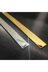 Şerit Pleksi Yapışkanlı Gold Gümüş Ayna 2.3cm X 244cm ( 1 Adet )