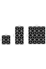 137cmx137cm Dekoratif Antre Hol Koridor Geometrik Üçgen Desenli 3d Görünümlü Pleksi Gümüş Ayna