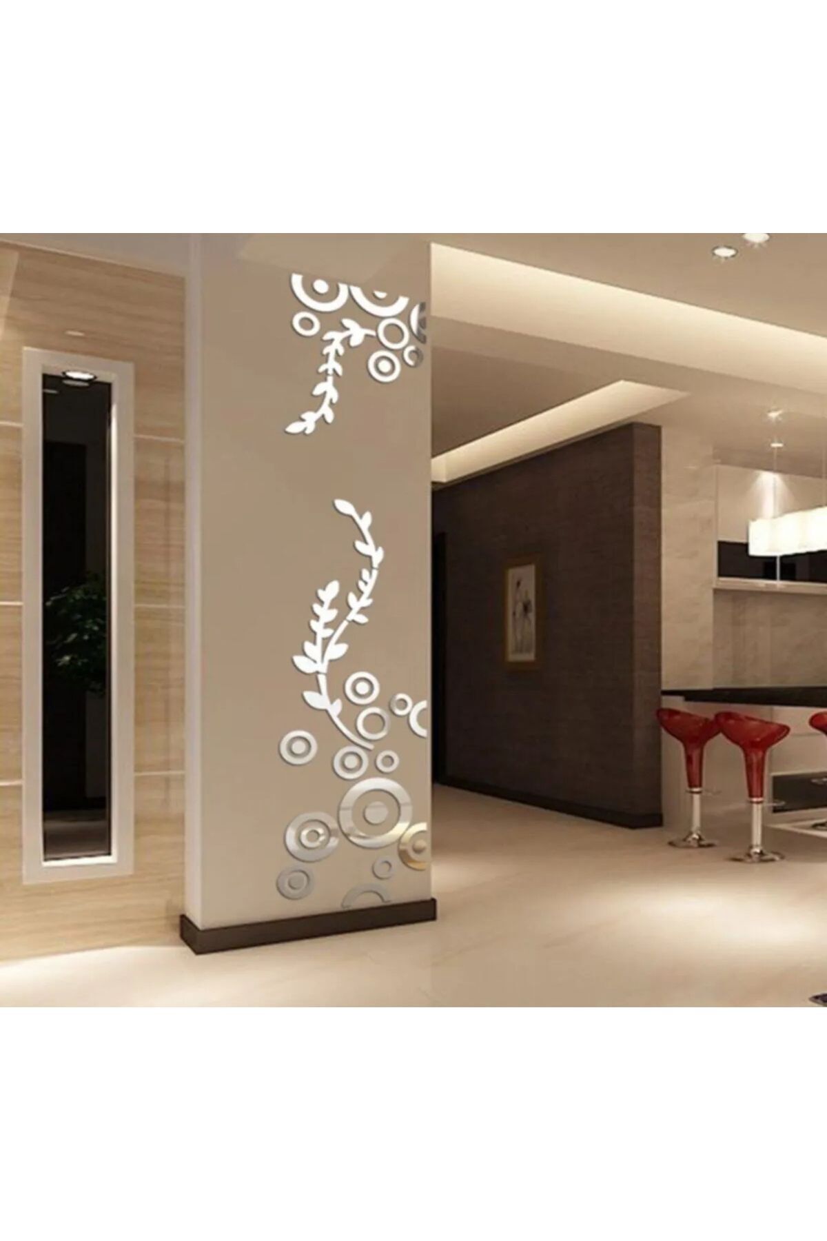 Yaratıcı Daire Akrilik Pleksi Ayna Duvar Dekoru