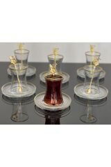 Çay Set 18 Parça 6 Kişilik Japon Gülü Çay Kaşıklı Lav Gül