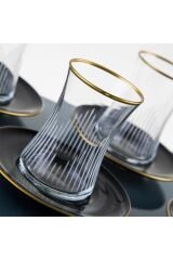 Camgersiyah Altın 6 Kişilik 12 Parca Cay Takımi