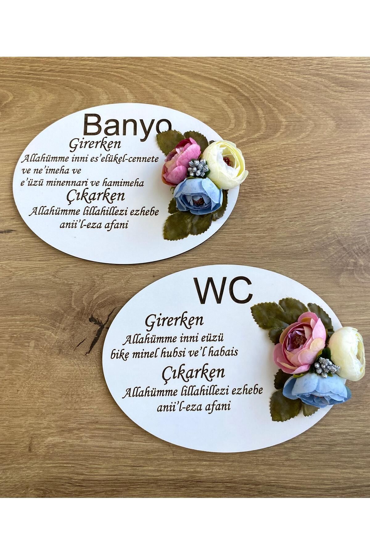 Banyo Wc Kapı Süsü Beyaz