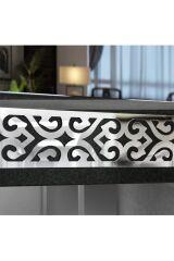 Pleksi Süs Bordür 15x Gümüş Motif Desenli Bordür Duvar Tavan Süsü Gümüş