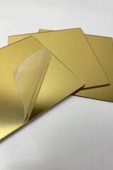 Dekoratif Pleksi Ayna Gold(kendinden Yapışkanlı) 20x20 4 Adet