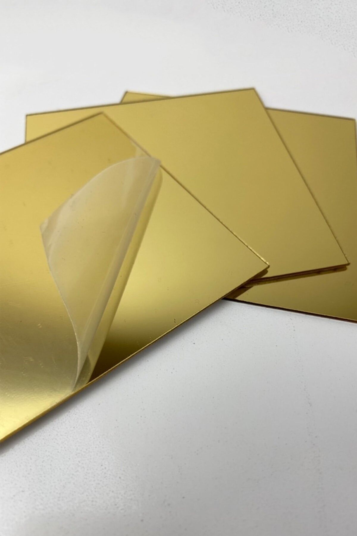 Dekoratif Pleksi Ayna (kendinden Yapışkanlı) 20x20 2 Adet Gold