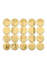Altın Renkli Yapışkanlı Aynalı- Gold Pleksi Levha - Yuvarlak -daire Kesim 10 Cm Çapında