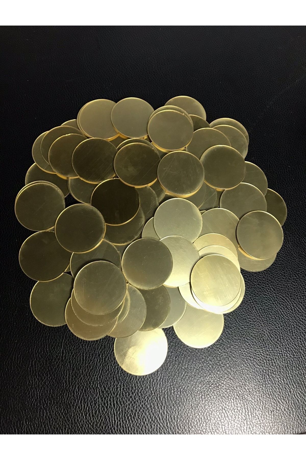Altın Renkli Yapışkanlı Aynalı Pleksi Yuvarlak 3 Cm Çapında 200 Lü Paket
