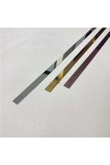 Şerit Pleksi Yapışkanlı Gold Gümüş Ayna 2.3cm X 244cm ( 1 Adet ) Gümüş