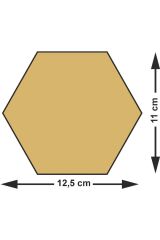 Dekoratif Bal Peteği Pleksi Ayna Gold Renk (12 Adet X 11 Cm X 12,5 Cm )