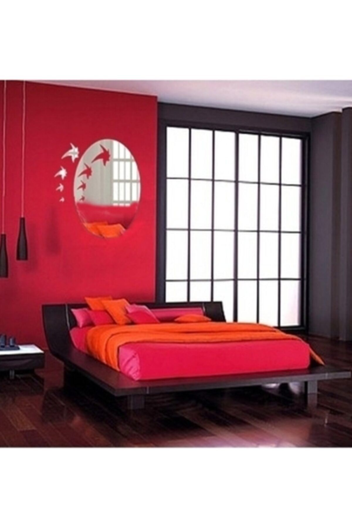 4 Yıldızlı Oval Dekoratif Ayna Ayna - 42 X 42