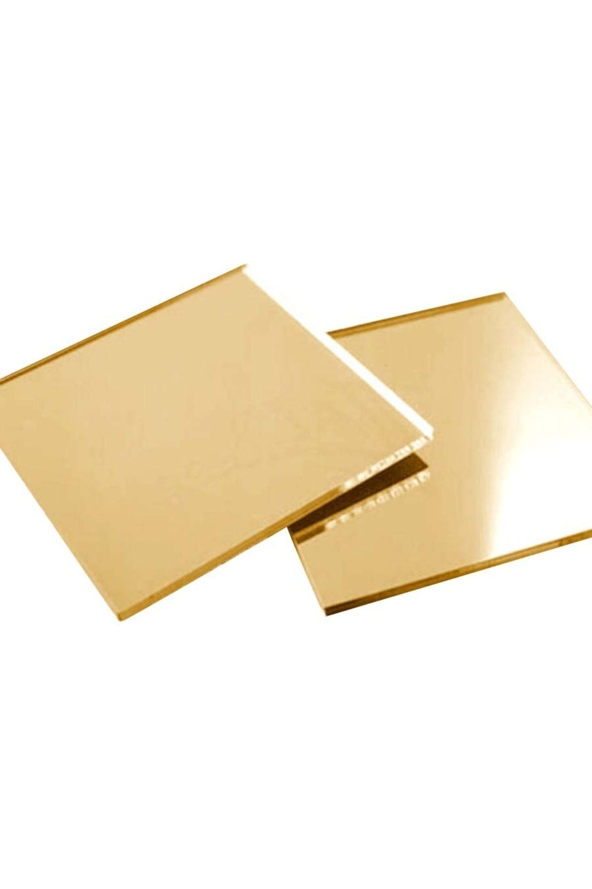 1 Mm Altın Renkli Yapışkanlı Aynalı Pleksi Levha - Aynalı Gold Pleksi 40x30 Gold