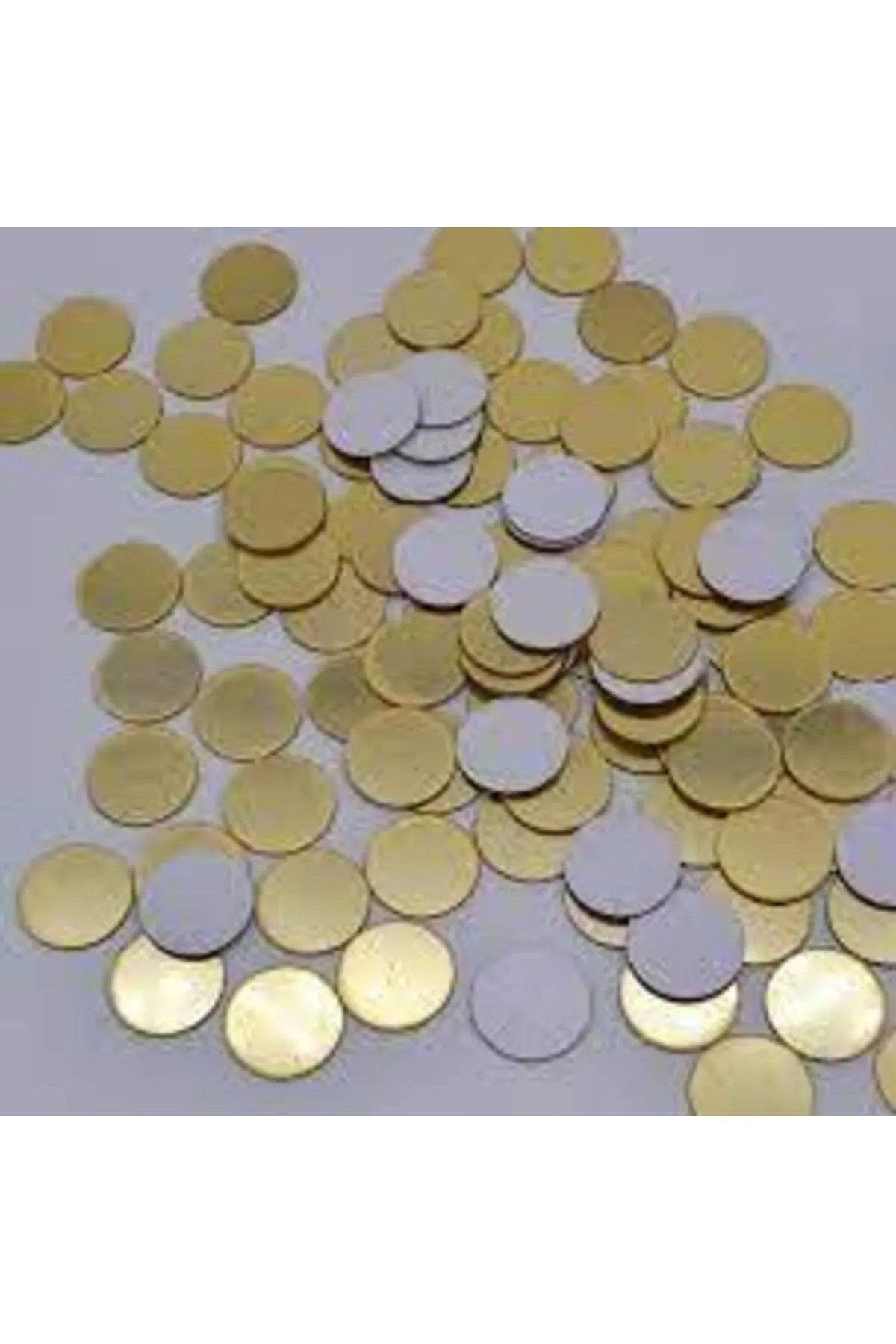 Dekor Süs Yuvarlak Ayna Altın - Gold100x Adet Pleksi Dekoratif 3cm
