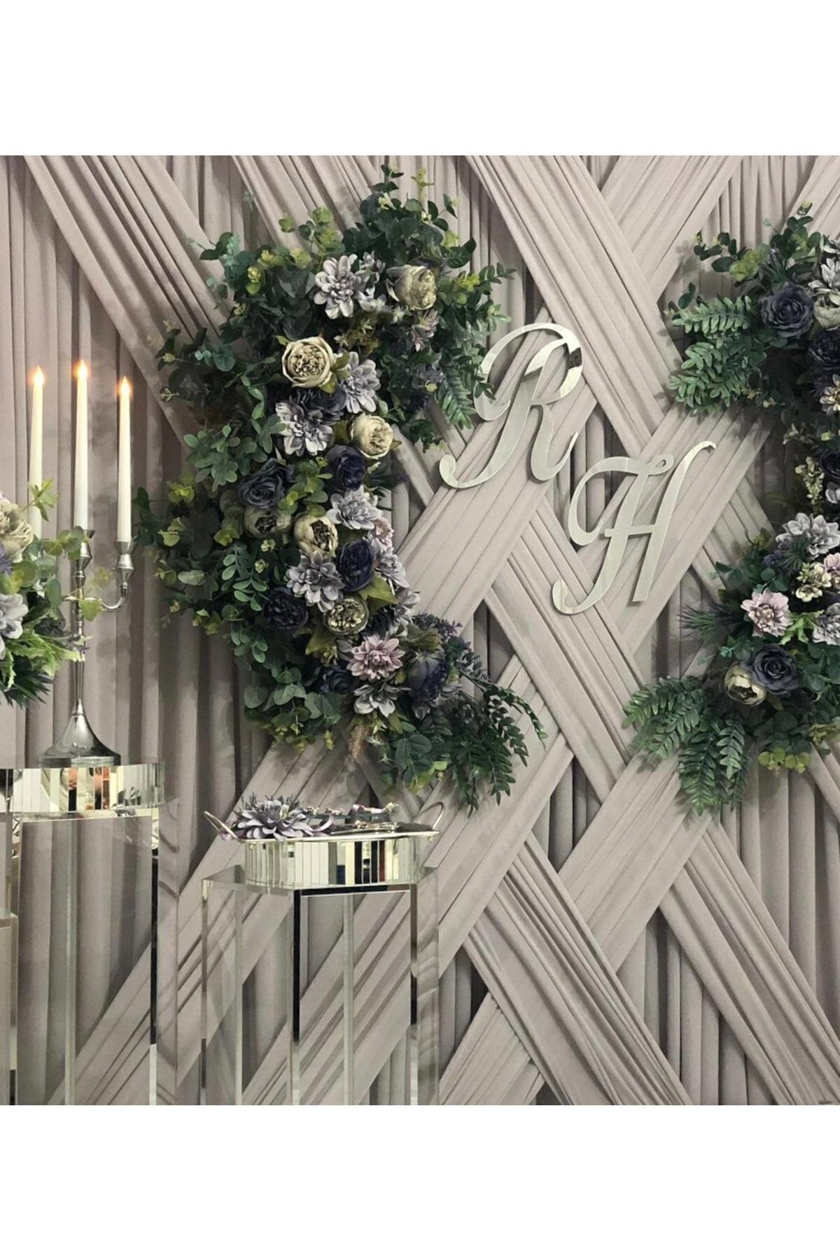 Pleksi 2li Harf 30 Cm Süs Organizasyon Kına-söz-nişan-nikah Arka Fon Dekoru