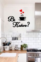 Bi Kahve Ahşap Dekoratif Mutfak Duvar Tablosu Si̇yah/Kirmizi