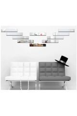 Prs Home Şerit Duvar Süs Aynalı Pleksi (6’lı Set) 5x30 Cm Boyut